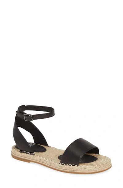 Shop Eileen Fisher Mike Sandal In Black Leather