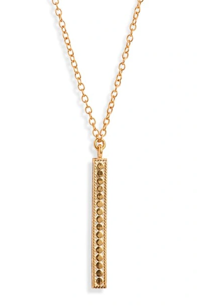 Shop Anna Beck Long Vertical Bar Charity Pendant Necklace In Gold