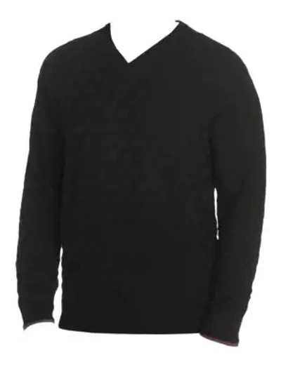 Shop Robert Graham Randie V-neck Sweater In Black