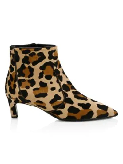 Shop Aquatalia Marilisa Leopard-print Calf Hair Ankle Boots