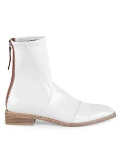 Shop Fendi Patent Neoprene Ankle Boots In White
