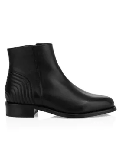 Shop Aquatalia Neela Leather Ankle Boots In Black