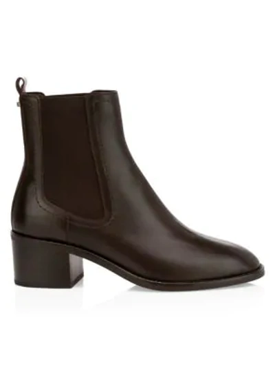 Shop Aquatalia Jemma Leather Chelsea Boots In Espresso