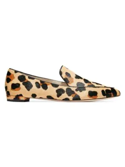 Shop Cole Haan Women's Brie Leopard-print Calf Hair Leather Loafers In Jaguar