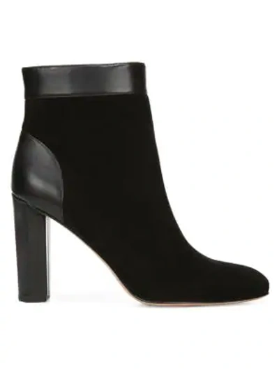 Shop Diane Von Furstenberg Daphne Suede Ankle Boots In Black
