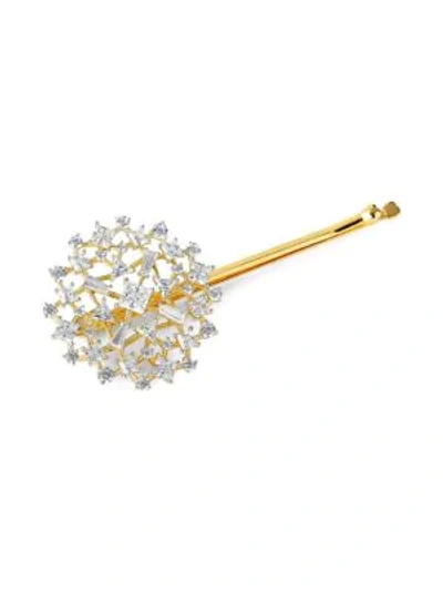 Shop Adriana Orsini 18k Yellow Goldplated Silver & Embellished Button Bobby Pin