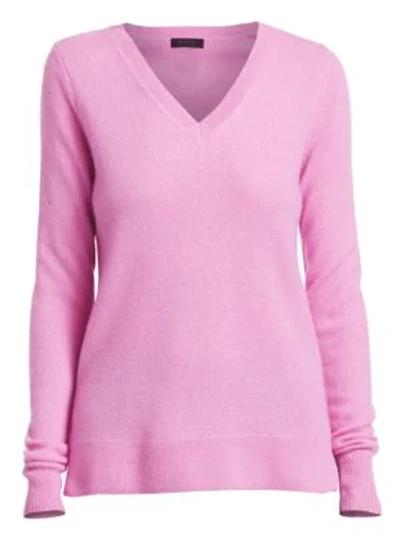 Shop Saks Fifth Avenue Women's Collection Cashmere V-neck Sweater In Lilac