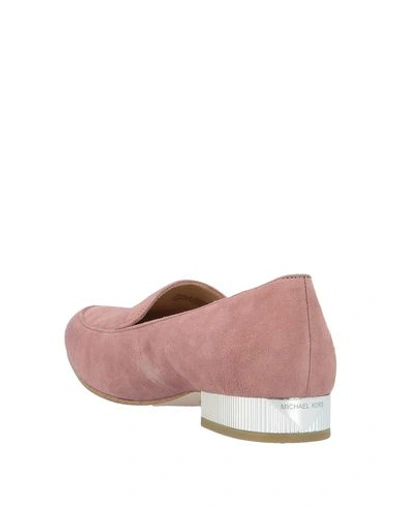 Shop Michael Michael Kors Loafers In Pastel Pink