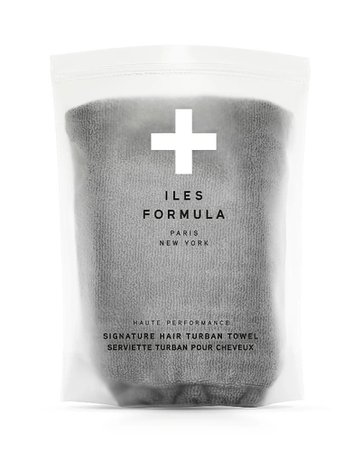 Shop Iles Formula Hair Turban Towel In Grey
