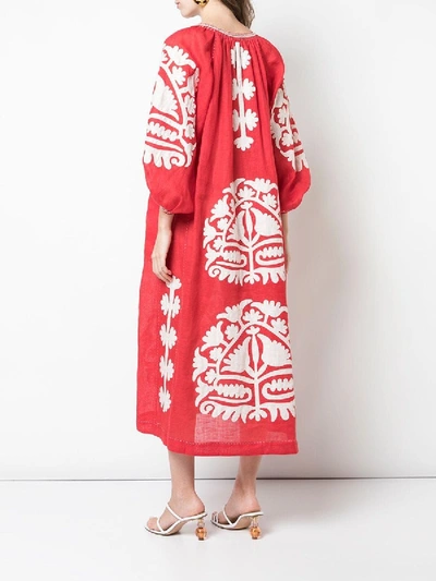 Shop Vita Kin Shalimar Midi Dress Red White