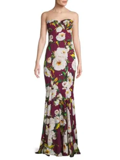 Shop Dolce & Gabbana Floral Gown In Multi