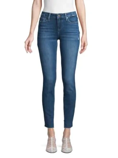 Shop Paige Jeans Verdugo Raw-hem Skinny Ankle Jeans In Braelynn