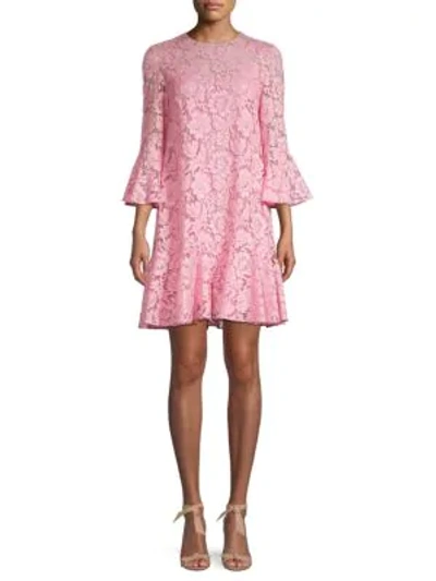 Shop Valentino Embroidered Lace Stretch-silk Mini Dress In Damas