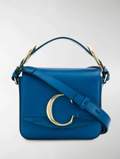 Shop Chloé Mini C Bag In Blue