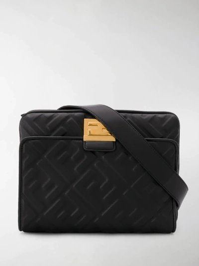Shop Fendi Upside Down Belt Bag In Black