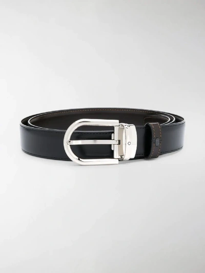 Shop Montblanc Buckle Belt In Black