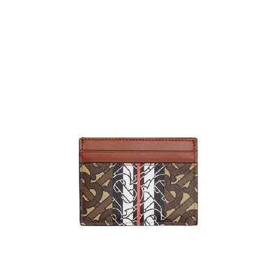 Shop Burberry Monogram Stripe E-canvas Card Case