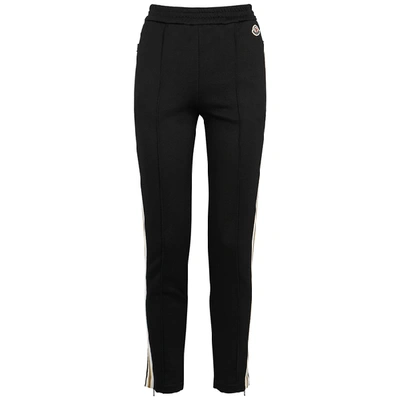 Shop Moncler Black Jersey Sweatpants