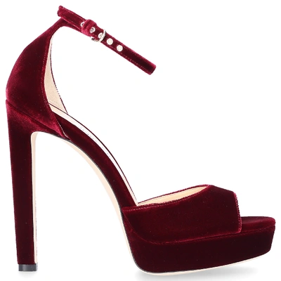 Shop Jimmy Choo Sandals Pattie 130 In Red