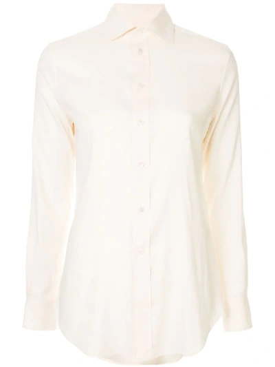 Shop Ralph Lauren Classic Button Shirt In White
