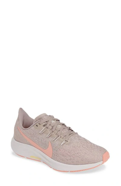 Shop Nike Air Zoom Pegasus 36 Running Shoe In Pumice/ Pink Quartz/ Vast Grey