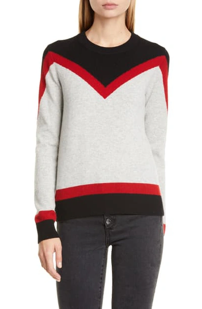 Shop Veronica Beard Bradford Stripe Cashmere Sweater In Navy Multi