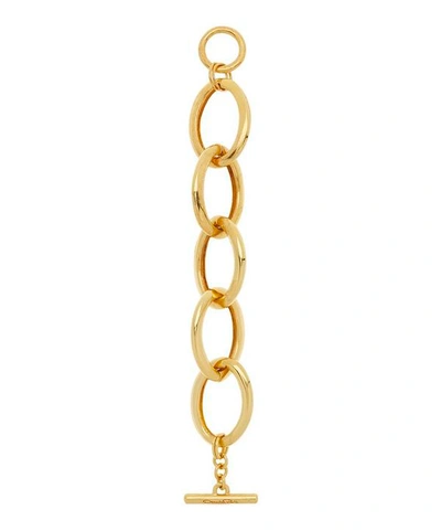 Shop Oscar De La Renta Gold-tone Oversized Chain Link Bracelet