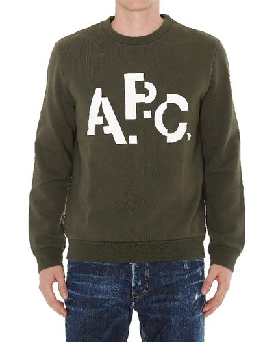 Shop Apc A.p.c. Decale H Sweatshirt In Green