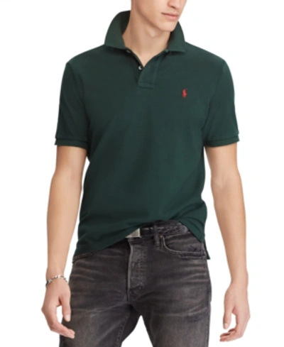 Shop Polo Ralph Lauren Men's Classic Fit Mesh Polo In College Green