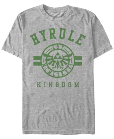 Shop Nintendo Men's Legend Of Zelda Hyrule Kingdom Short Sleeve T-shirt In Athletic H