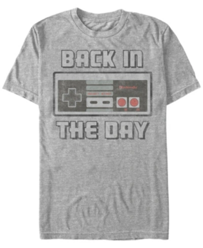 Shop Nintendo Men's Nes Controller Back In The Day Short Sleeve T-shirt In Athletic H