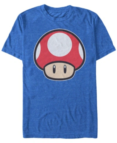 Shop Nintendo Men's Super Mario Mushroom Short Sleeve T-shirt In Royal Heat