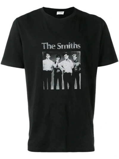 Shop Saint Laurent The Smiths Graphic T-shirt Black