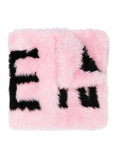 Shop Balenciaga Giant Scarf In Faux Fur In Pink