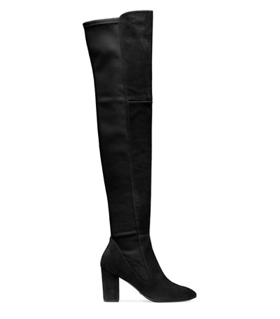 Shop Stuart Weitzman Fleur In Black Suede