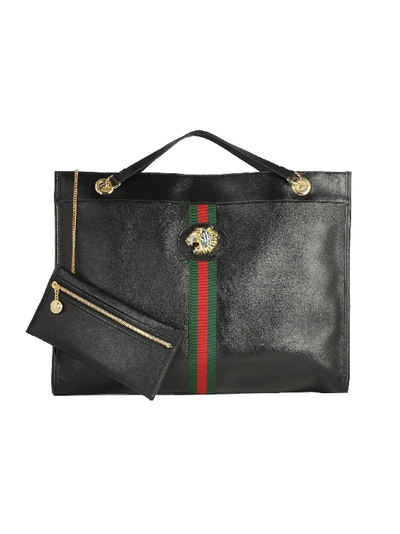 Shop Gucci Rajah Bag With Wallet Azalea Strass In Black Multi