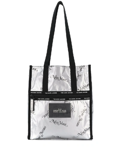 Shop Marc Jacobs 'new York' Shopper In Silver