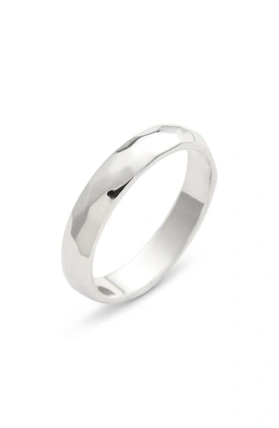 Shop Anna Beck Hammered Stacking Ring In Silver