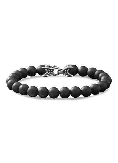 Shop David Yurman 'spiritual Beads' Onyx Bracelet In Black