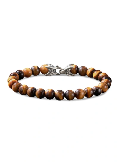 Shop David Yurman 'spiritual Beads' Tigers Eye Bracelet In Brown