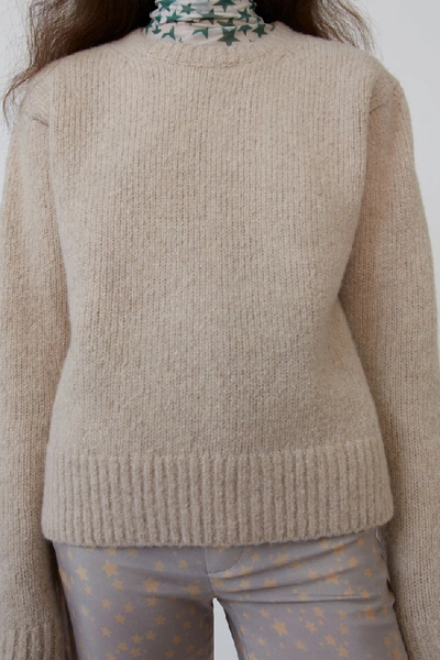 Shop Acne Studios Crewneck Sweater Cold Beige