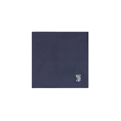 Shop Burberry Monogram Motif Silk Pocket Square