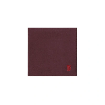 Shop Burberry Monogram Motif Silk Pocket Square