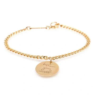 Shop Zoë Chicco 14ct Yellow Gold Medallion Bracelet