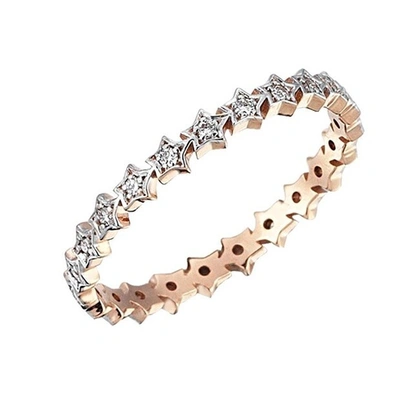 Shop Kismet By Milka 14ct Rose Gold And Diamond Multi Star Ring