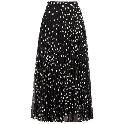 Shop Stella Mccartney Alpha Polka-dot Chiffon Maxi Skirt