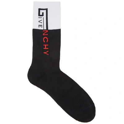 Shop Givenchy Monochrome Logo Cotton-blend Socks