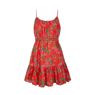 Shop Rhode Nala Floral-print Cotton Voile Mini Dress