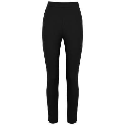 Shop Balmain Black Skinny Stretch-wool Trousers