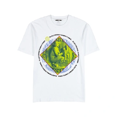 Shop Mcq By Alexander Mcqueen White Printed Cotton T-shirt